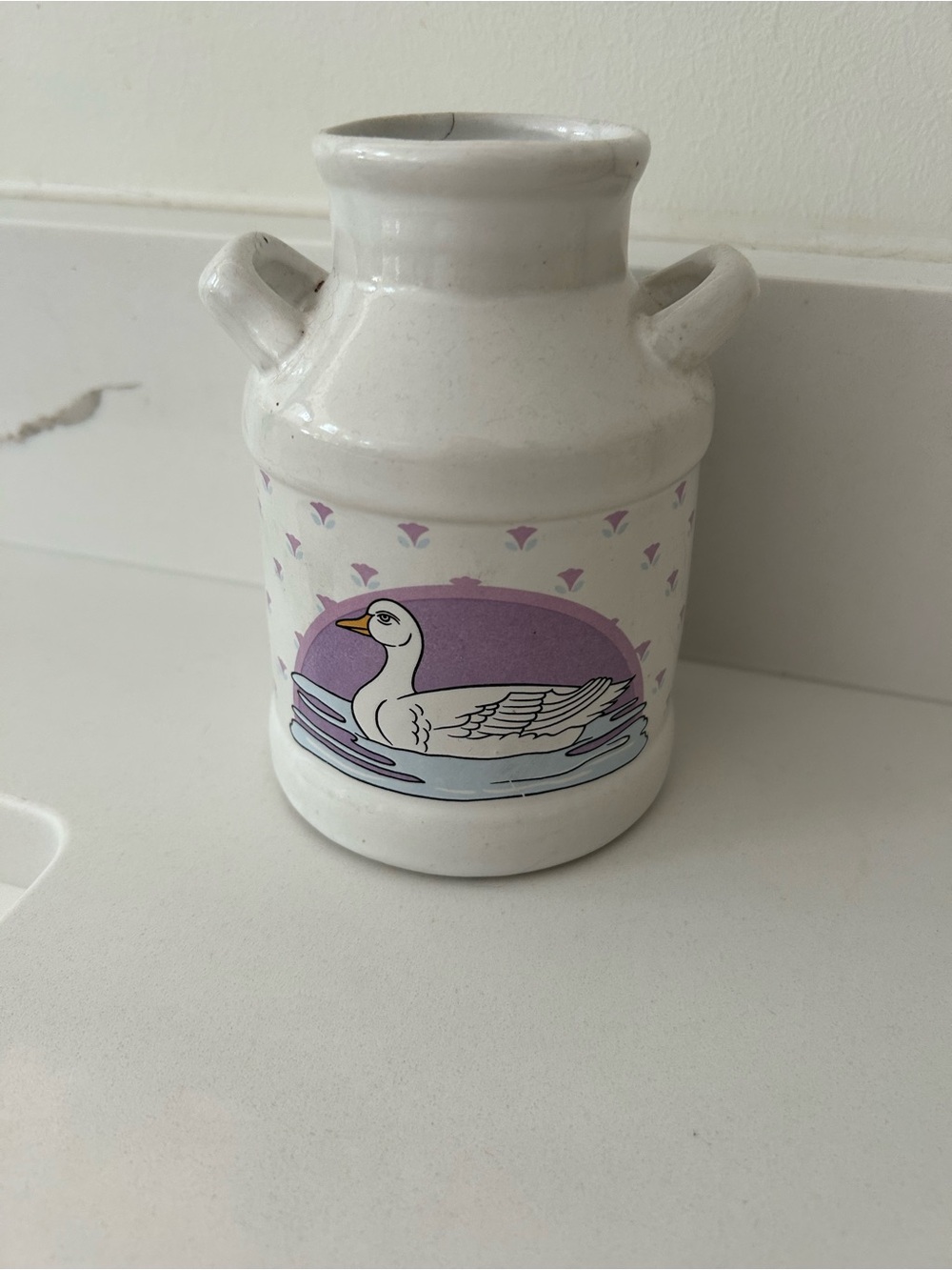 Vintage Goose Stoneware Crock Vase Farmhouse Country Decor Rustic 5.5”